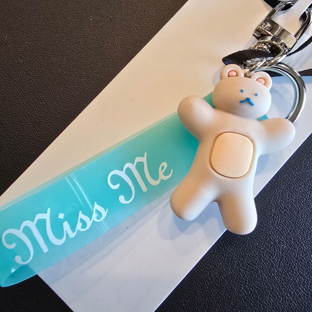 New Miss Me brand Teddy Bear Keychain with strap